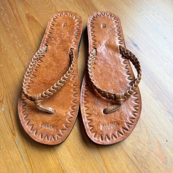 Panama boho style flip flops size 6 - Picture 1 of 6